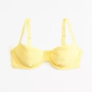 Abercrombie & Fitch Curve Love Underwire Bikini Top – Yellow (NWT, XL)